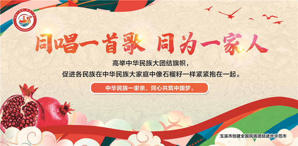 玉溪市民族團(tuán)結(jié)進(jìn)步宣傳海報(bào)