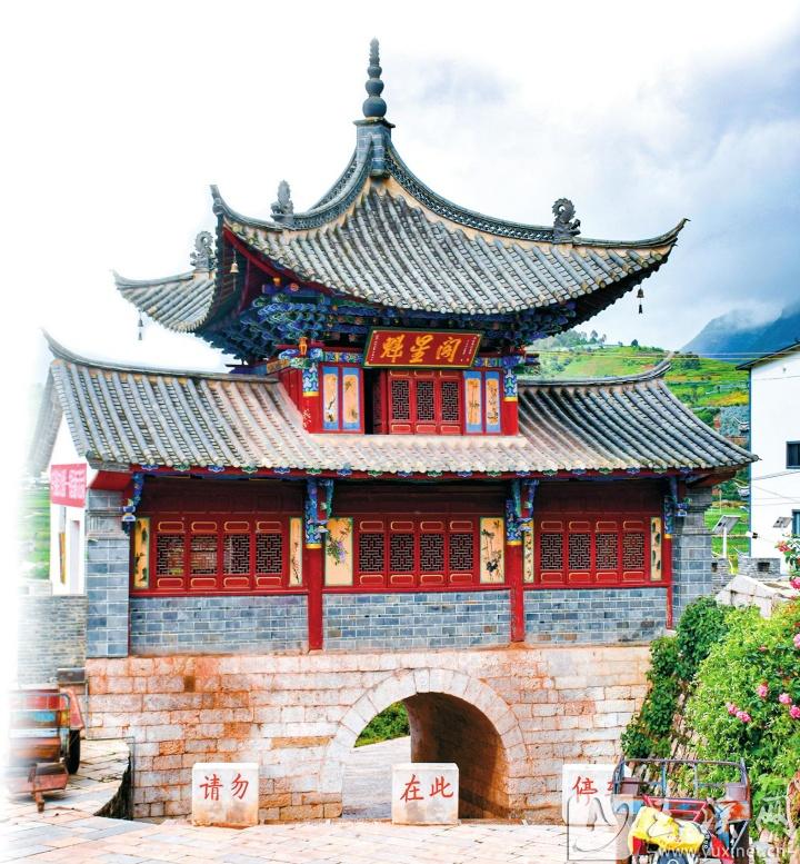 來?？荡宓貥?biāo)建筑魁星閣。